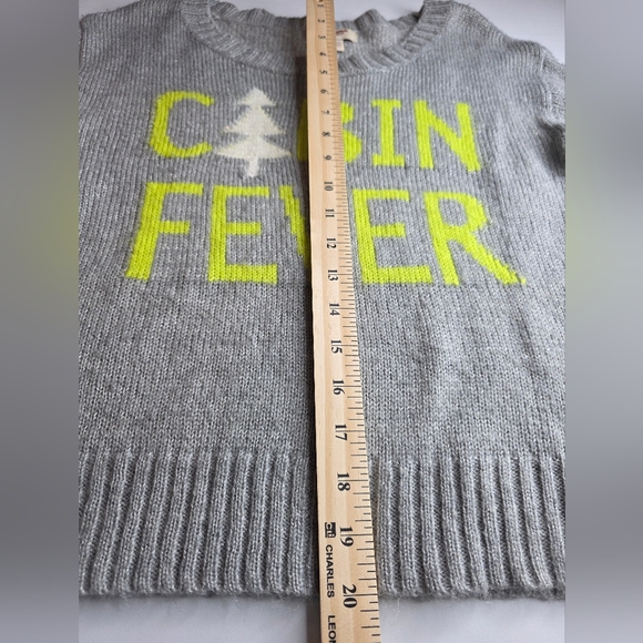 Arizona Size S Cabin Fever Sequin Winter Tree Sweater Fall Gray 2915-U - Picture 6 of 8
